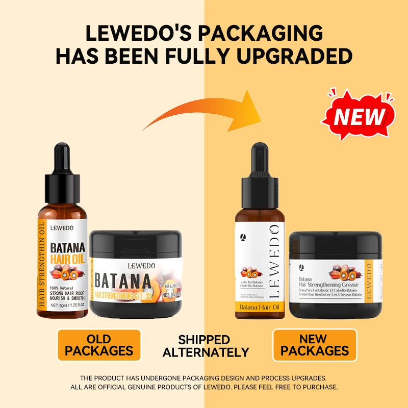 Lewedo Naturals Batana Oil Fast Hair Growth for Men Women Pure Batana Oil Nourish Shiny Hair Healthy Hair Care Anti Hair Loss