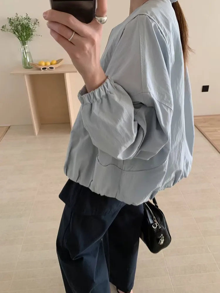 Korean Style Solid Color Women's Coat