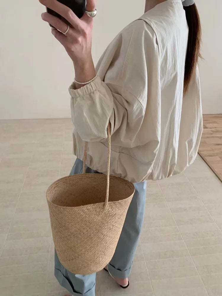 Korean Style Solid Color Women's Coat