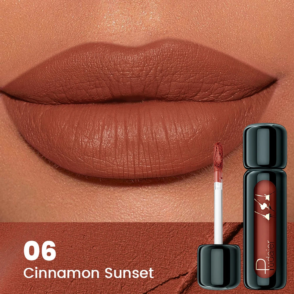 1pc Matte Velvet Lip Gloss, Highly Saturated Liquid Lip Mud, Non-Stick Long Lasting, All Skin Tones Compatible