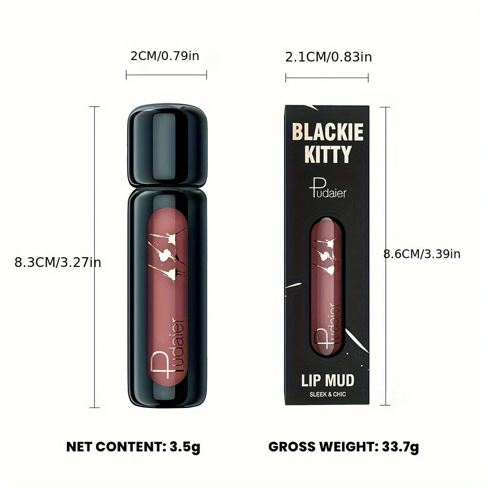 1pc Matte Velvet Lip Gloss, Highly Saturated Liquid Lip Mud, Non-Stick Long Lasting, All Skin Tones Compatible