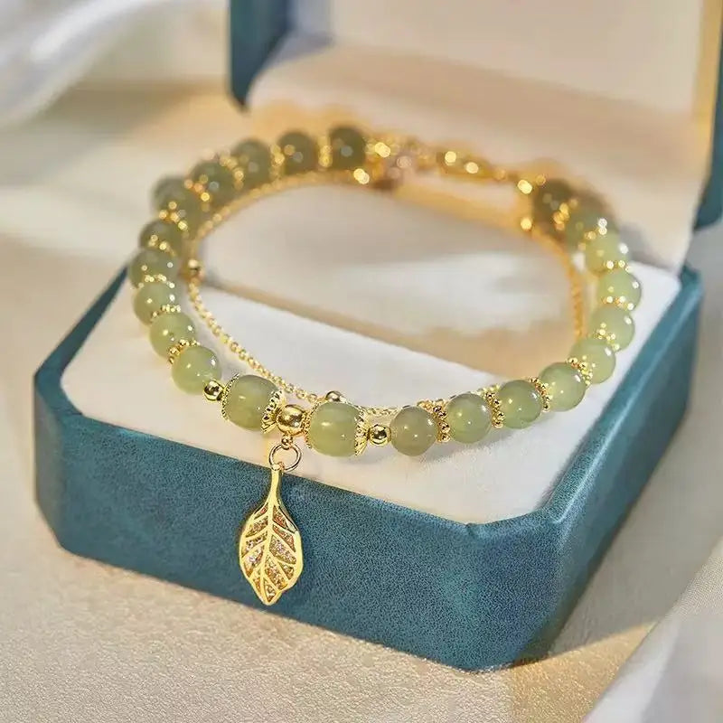 Luxury Love Gold Hotan Jade Bracelet