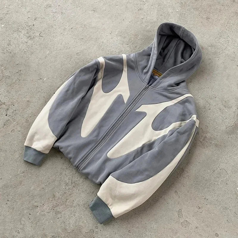 American  Retro Pattern Hoodie