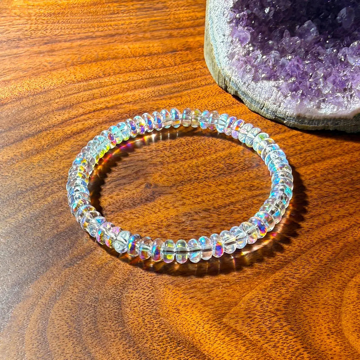 Menopause Natural Ethiopian Opal Bracelet, stretchable and elastic