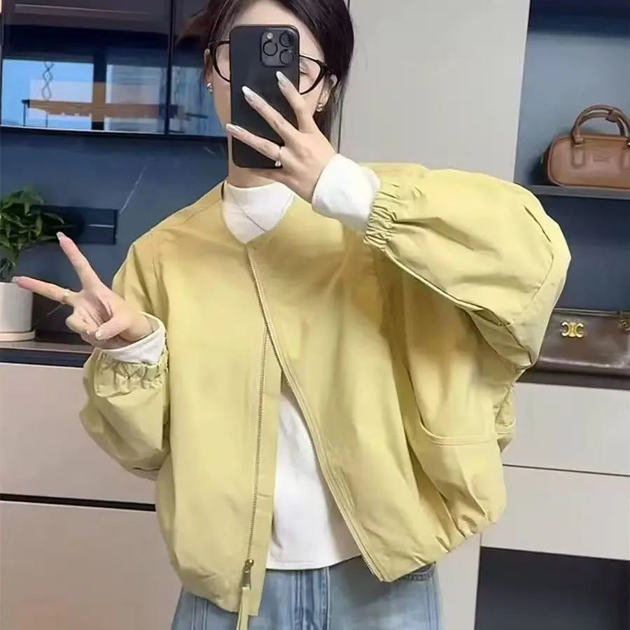 Korean Style Solid Color Women's Coat
