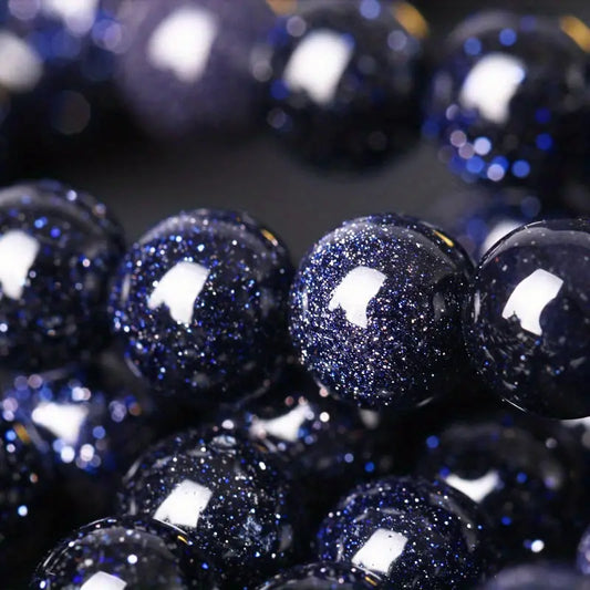 Natural Golden Sandstone & Blue Sandstone & Green Sandstone Loose Beads for Jewelry Making Bracelet