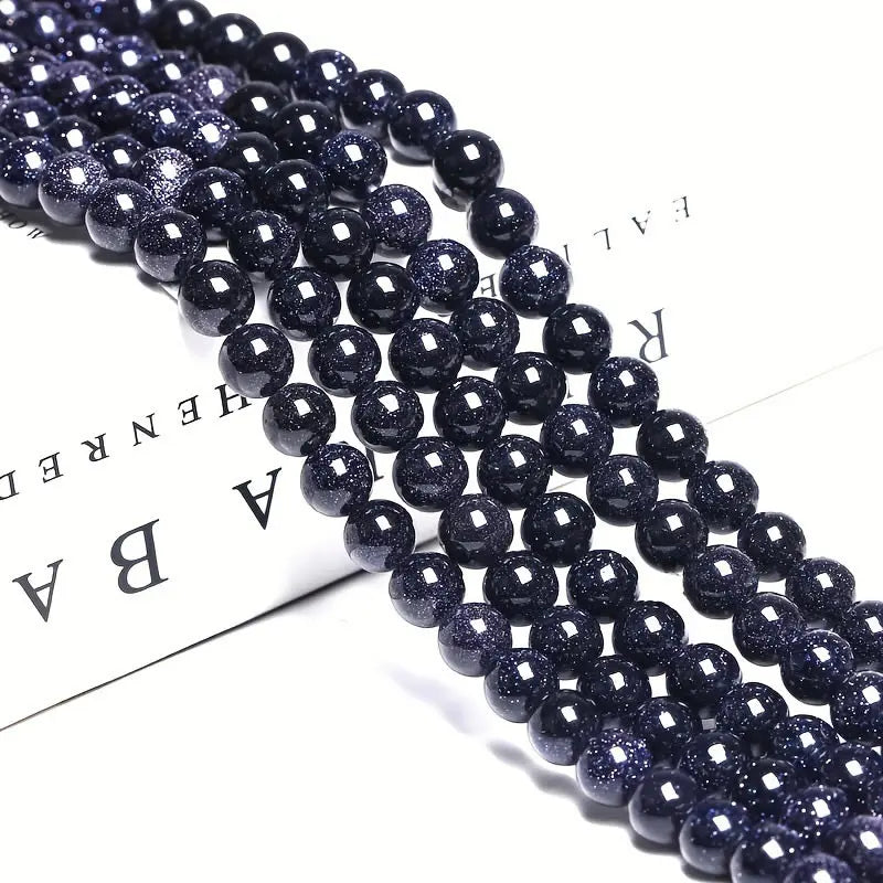 Natural Golden Sandstone & Blue Sandstone & Green Sandstone Loose Beads for Jewelry Making Bracelet
