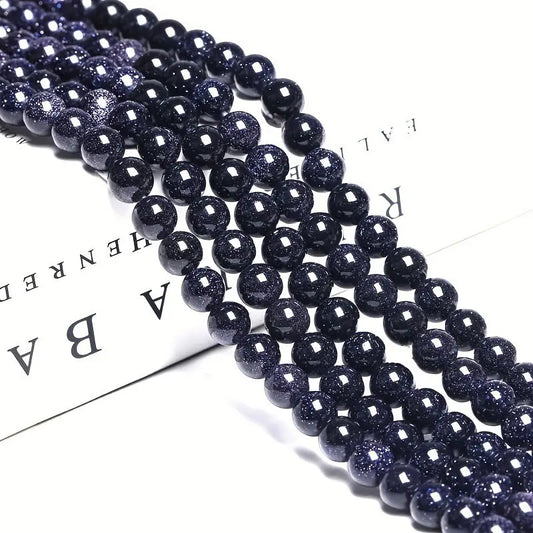 Natural Golden Sandstone & Blue Sandstone & Green Sandstone Loose Beads for Jewelry Making Bracelet
