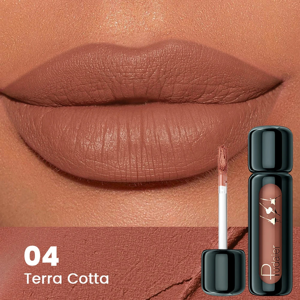 1pc Matte Velvet Lip Gloss, Highly Saturated Liquid Lip Mud, Non-Stick Long Lasting, All Skin Tones Compatible