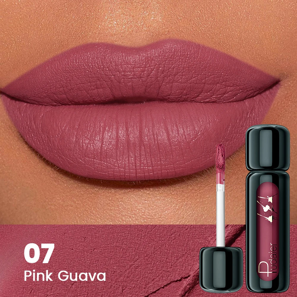 1pc Matte Velvet Lip Gloss, Highly Saturated Liquid Lip Mud, Non-Stick Long Lasting, All Skin Tones Compatible