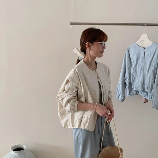 Korean Style Solid Color Women's Coat