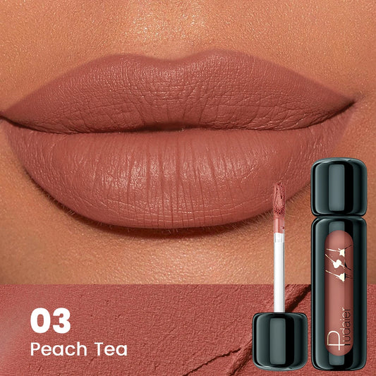 1pc Matte Velvet Lip Gloss, Highly Saturated Liquid Lip Mud, Non-Stick Long Lasting, All Skin Tones Compatible