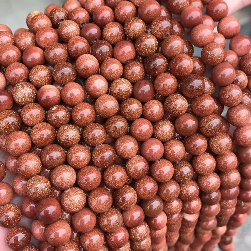 Natural Golden Sandstone & Blue Sandstone & Green Sandstone Loose Beads for Jewelry Making Bracelet