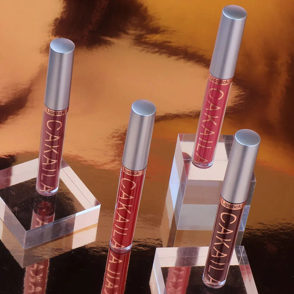 6-Color Lip Gloss Lipstick Set Liquid Matte Velvet Matte Women's Makeup Long-lasting Waterproof Non-stick Cup Non-fade