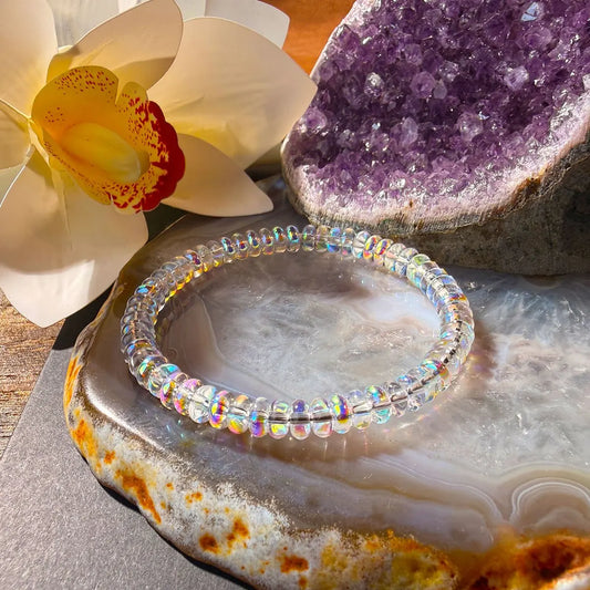 Menopause Natural Ethiopian Opal Bracelet, stretchable and elastic