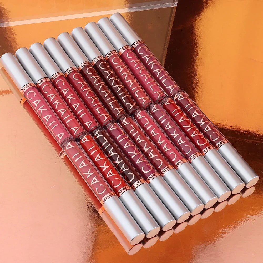 6-Color Lip Gloss Lipstick Set Liquid Matte Velvet Matte Women's Makeup Long-lasting Waterproof Non-stick Cup Non-fade